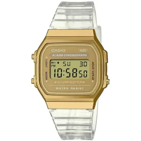 Unisex Kell Casio VINTAGE COLLECTION - TRANSPARENT BAND - GOLD (Ø 36 mm)